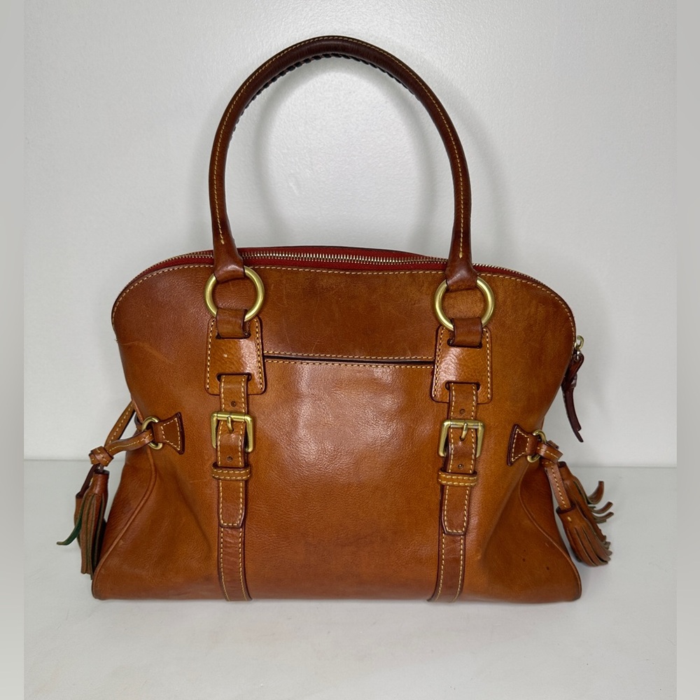 Dooney & Bourke Brown Leather Satchel - Picture 9 of 16